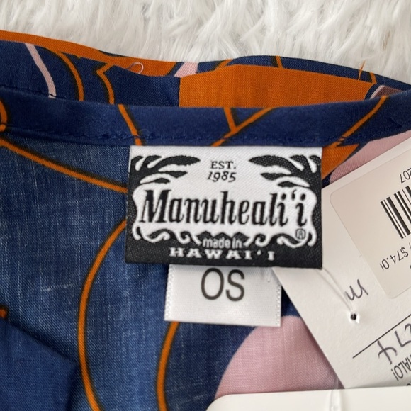 NWT Manuhealii Makapuʻu Dress Hibiscus Salted Caramel OS - Picture 7 of 11